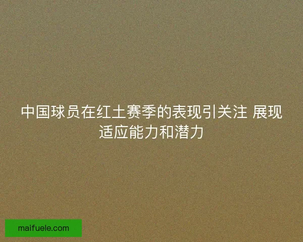 中国球员在红土赛季的表现引关注 展现适应能力和潜力
